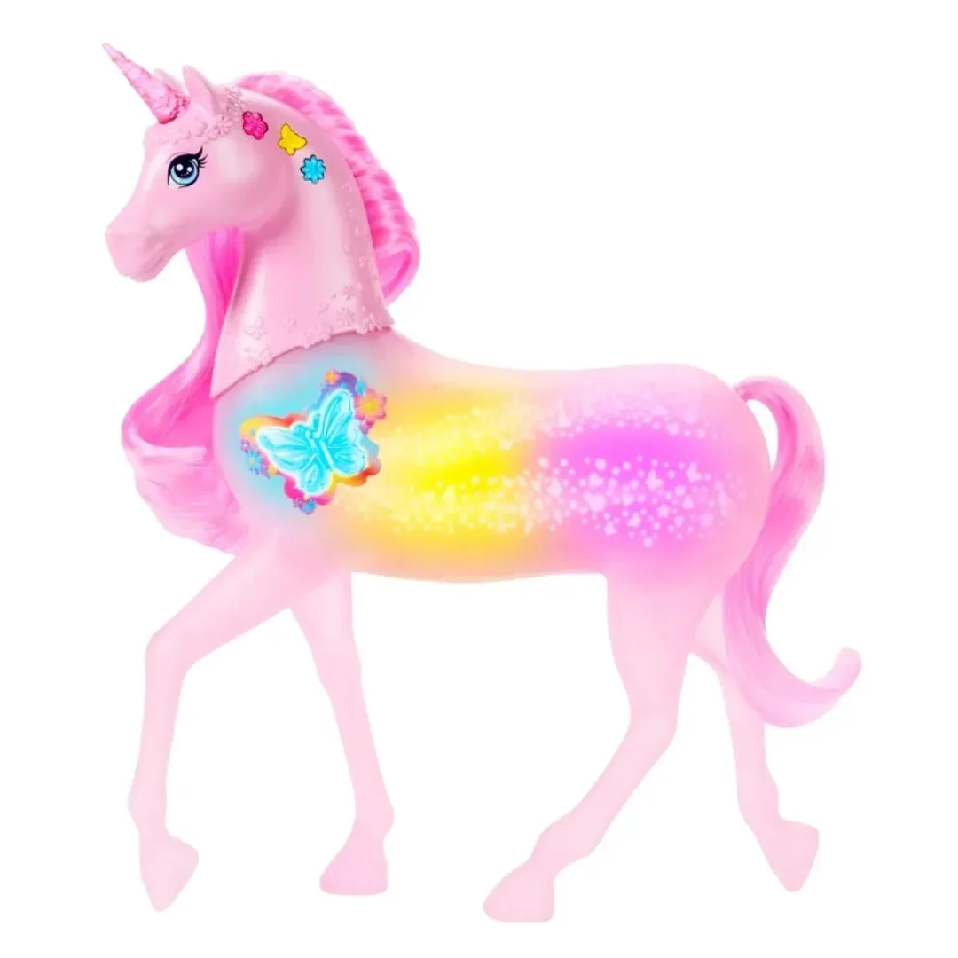 Barbie Fantasía Set de Juego Unicornio con Luz y Sonido3
