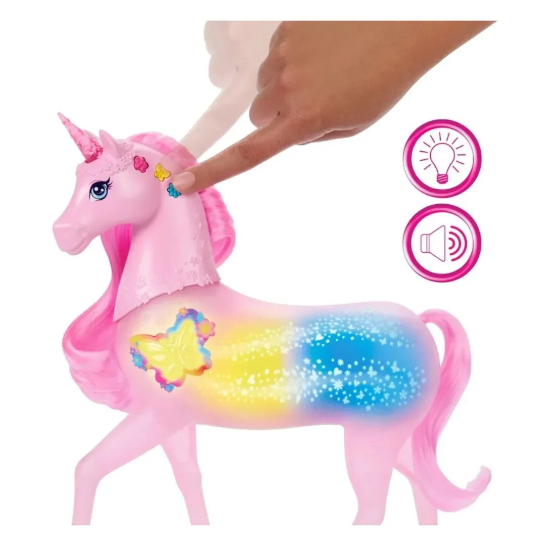 Barbie Fantasía Set de Juego Unicornio con Luz y Sonido5