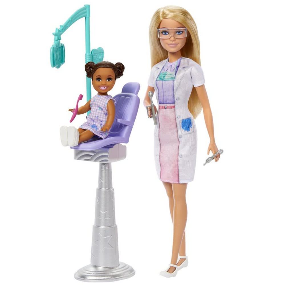 Set Muñeca Barbie Profesiones Dentista Cabello Rubio1