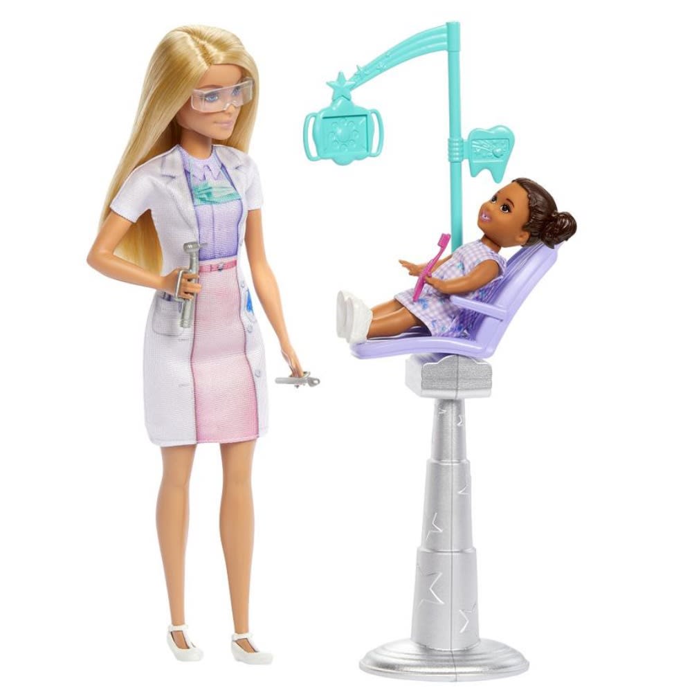 Set Muñeca Barbie Profesiones Dentista Cabello Rubio2