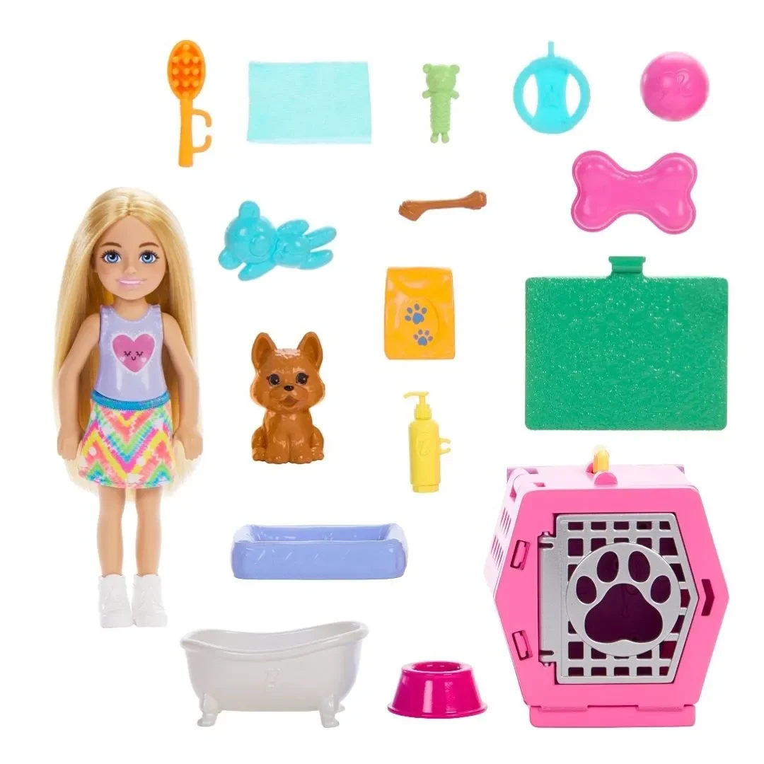 Barbie Set Muñeca Chelsea Fiesta de Perritos4