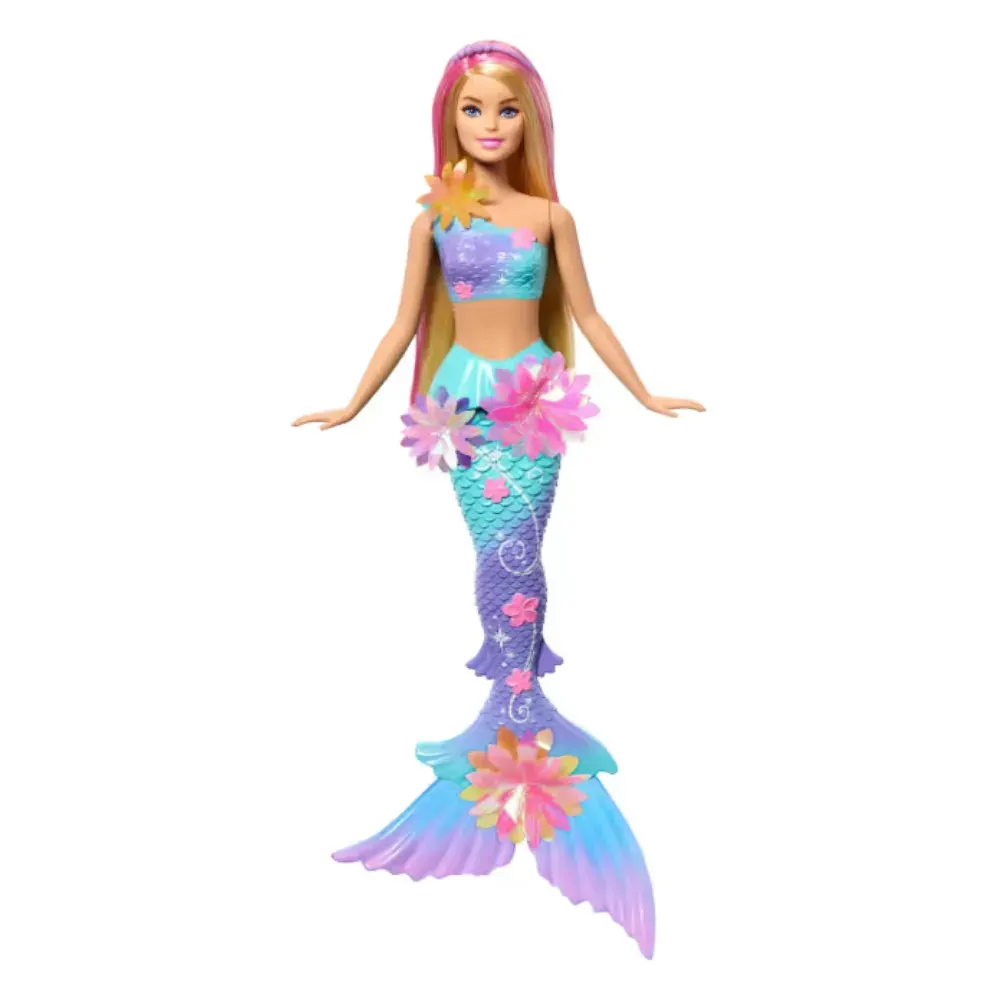 Muñeca Barbie Fantasia Sirena Con Transformación De Flores2