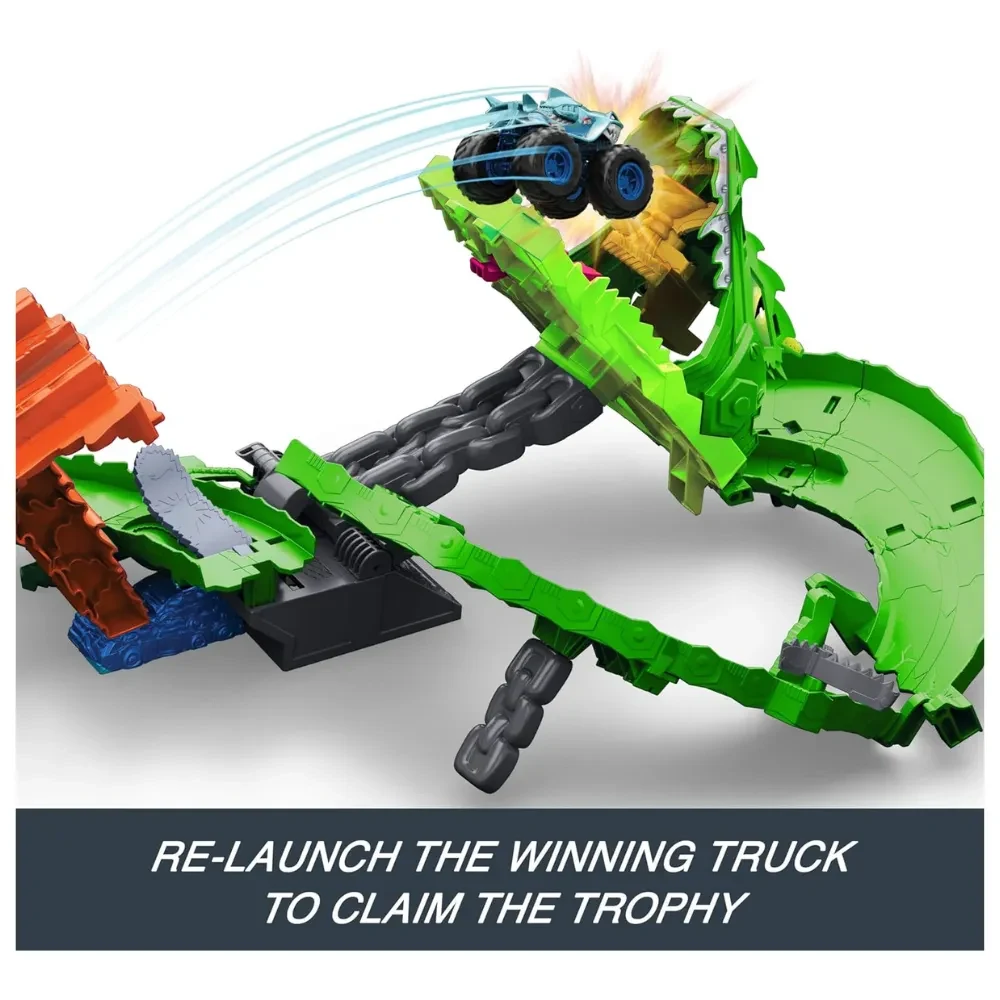 Hot Wheels Monster Trucks Pista Destrucción del Dragón3