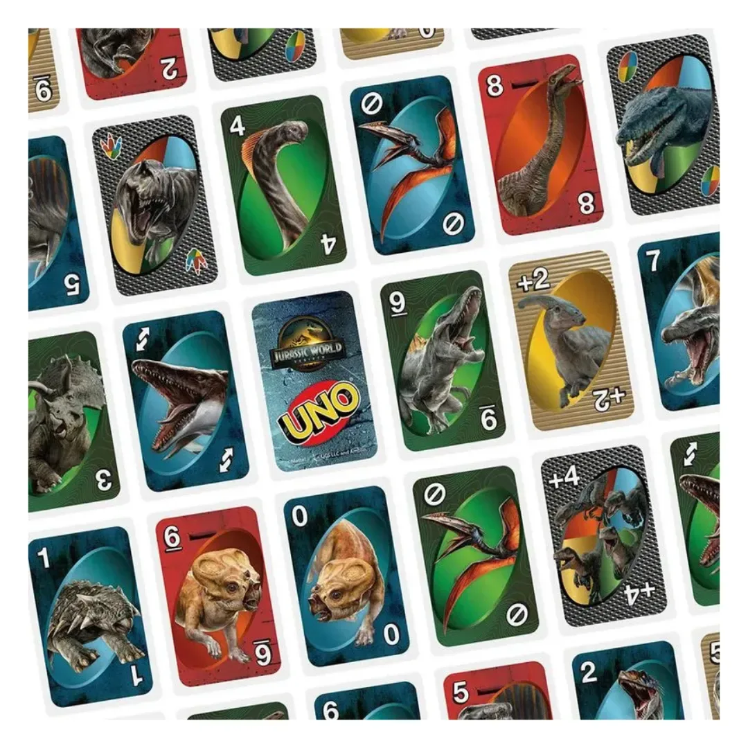 Juego de Cartas UNO Jurassic World Mattel – Edición Dinosaurios4