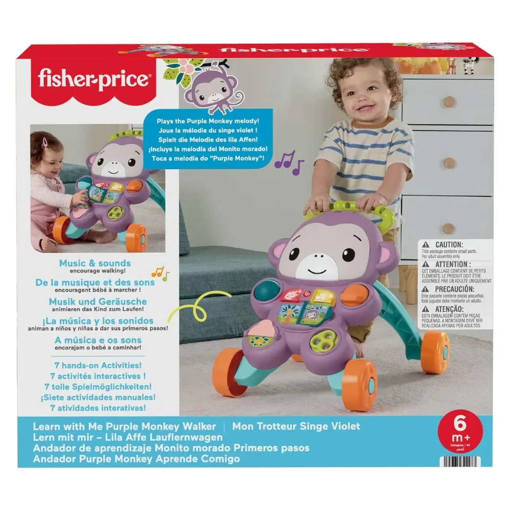 Fisher Price Andadera Aprende Conmigo Amigo Mono6