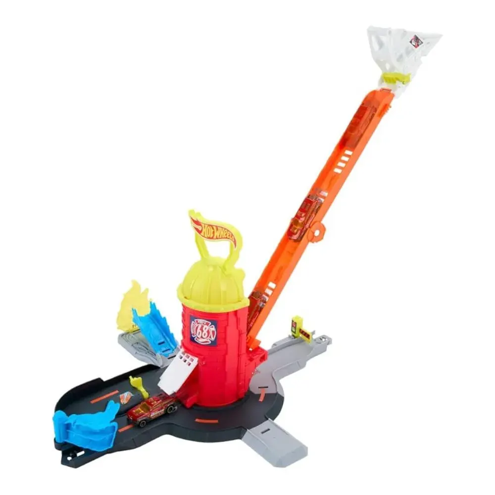 Hot Wheels Pista de estación de Bomberos5