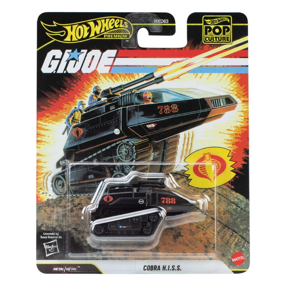 Hot Wheels Premium Pop Culture G.I.Joe Tanque Cobra H.I.S.S1