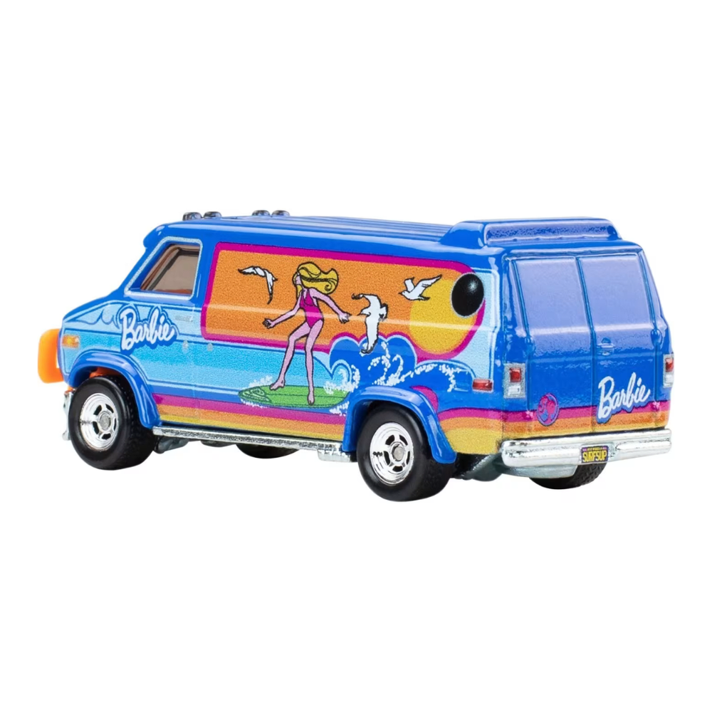 Hot Wheels Premium Pop Culture Barbie Custom GMC Panel Van Azul4