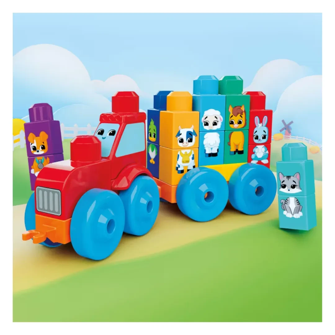 MEGA BLOKS Tractor Granja con Animalitos – Set de Construcción 30 Piezas5