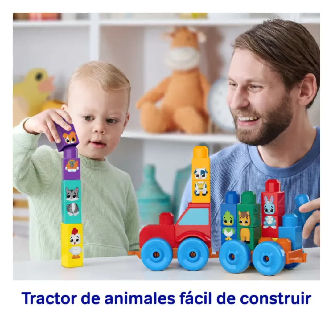 MEGA BLOKS Tractor Granja con Animalitos – Set de Construcción 30 Piezas6