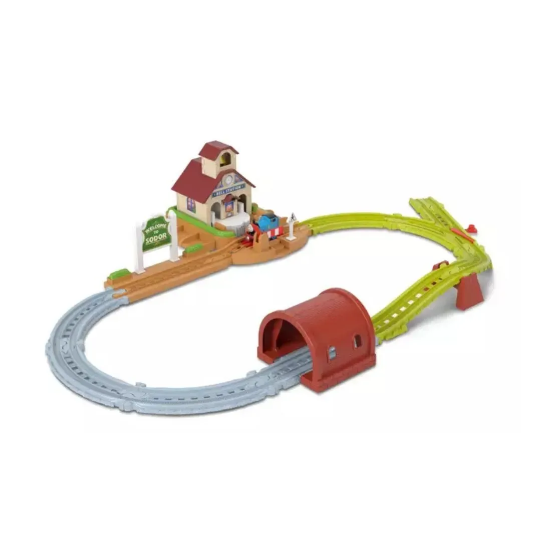 Tren Thomas & Friends Bell Station de Fisher-Price con locomotora Thomas de empuje y vías2