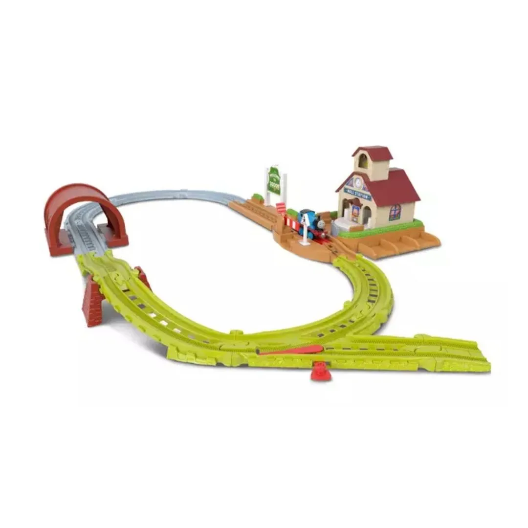 Tren Thomas & Friends Bell Station de Fisher-Price con locomotora Thomas de empuje y vías4