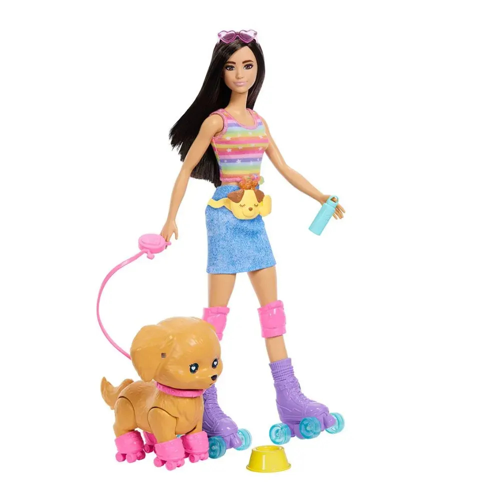 Muñeca Barbie Patina y Corre Con Mascota2