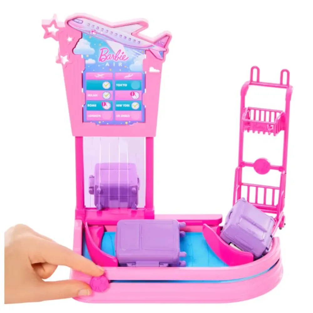 Barbie 'Malibú' Family & Friends Muñeca Set De Viaje, Conjunto De Recogida De Equipaje Y Accesorios3
