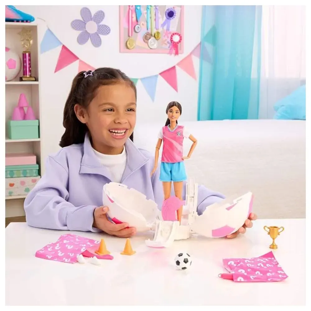 Muñeca Barbie Team Roll & Reveal Jugadora de Fútbol4