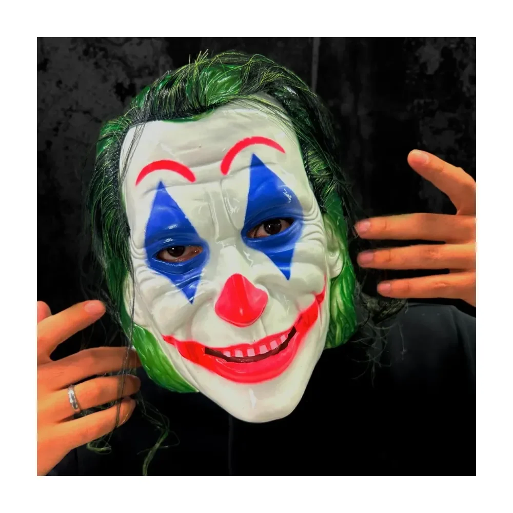 Máscara Payaso Joker Asesino Halloween Disfraz3