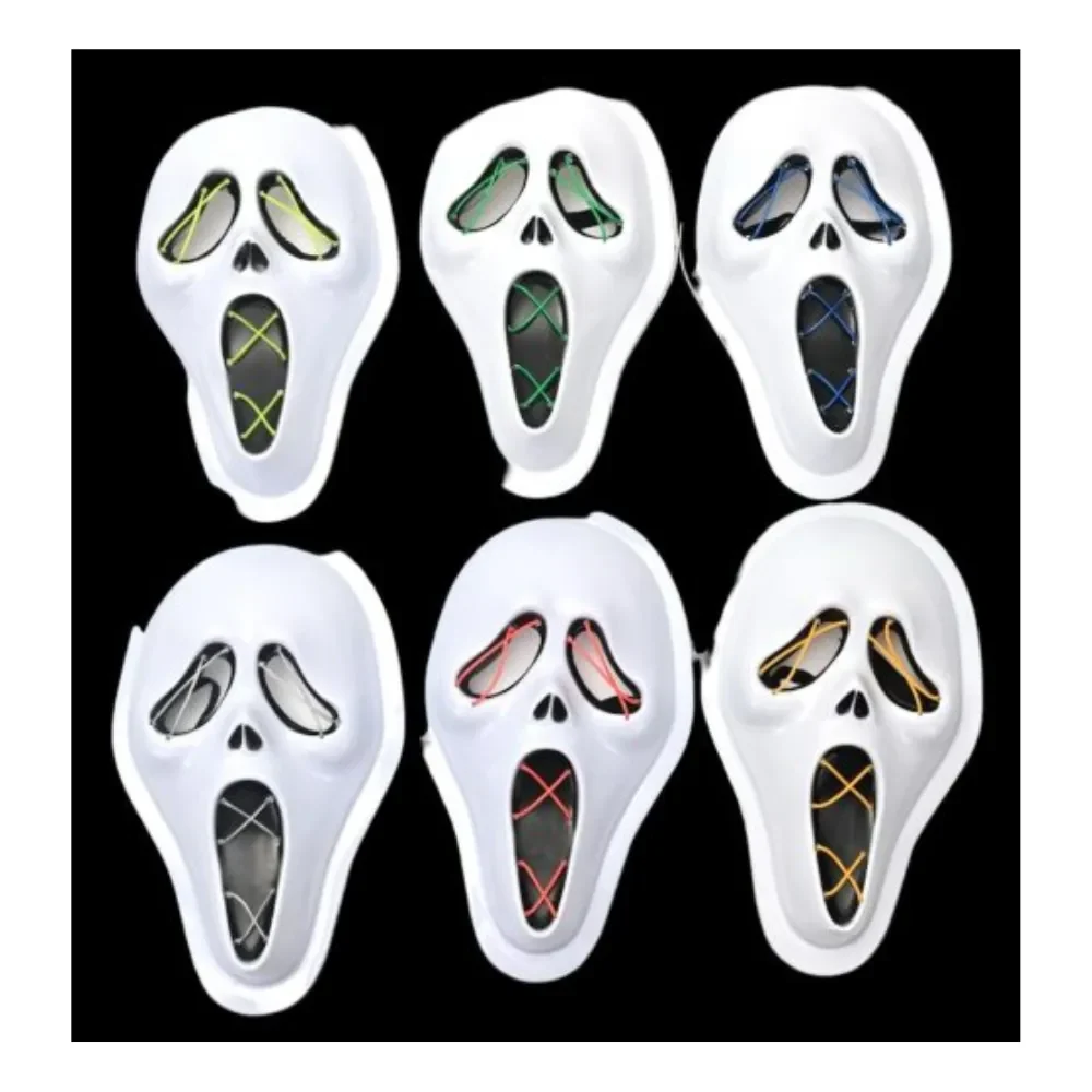 Máscara Scream Icono del Terror Halloween Led Disfraz2