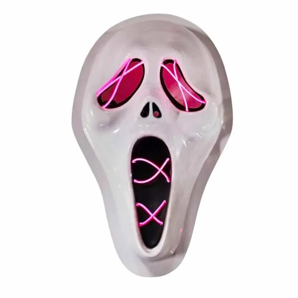 Máscara Scream Icono del Terror Halloween Led Disfraz4