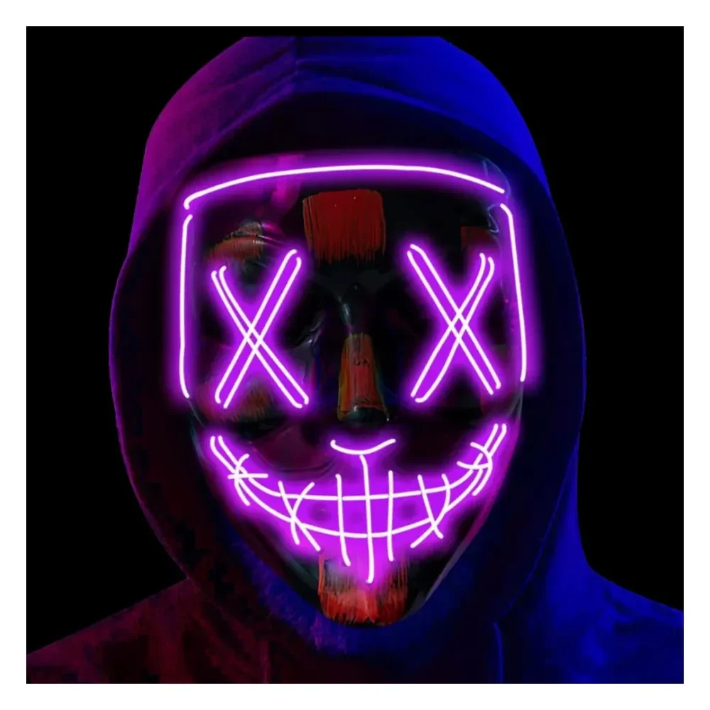 Máscara De La Purga Halloween Terror Led3