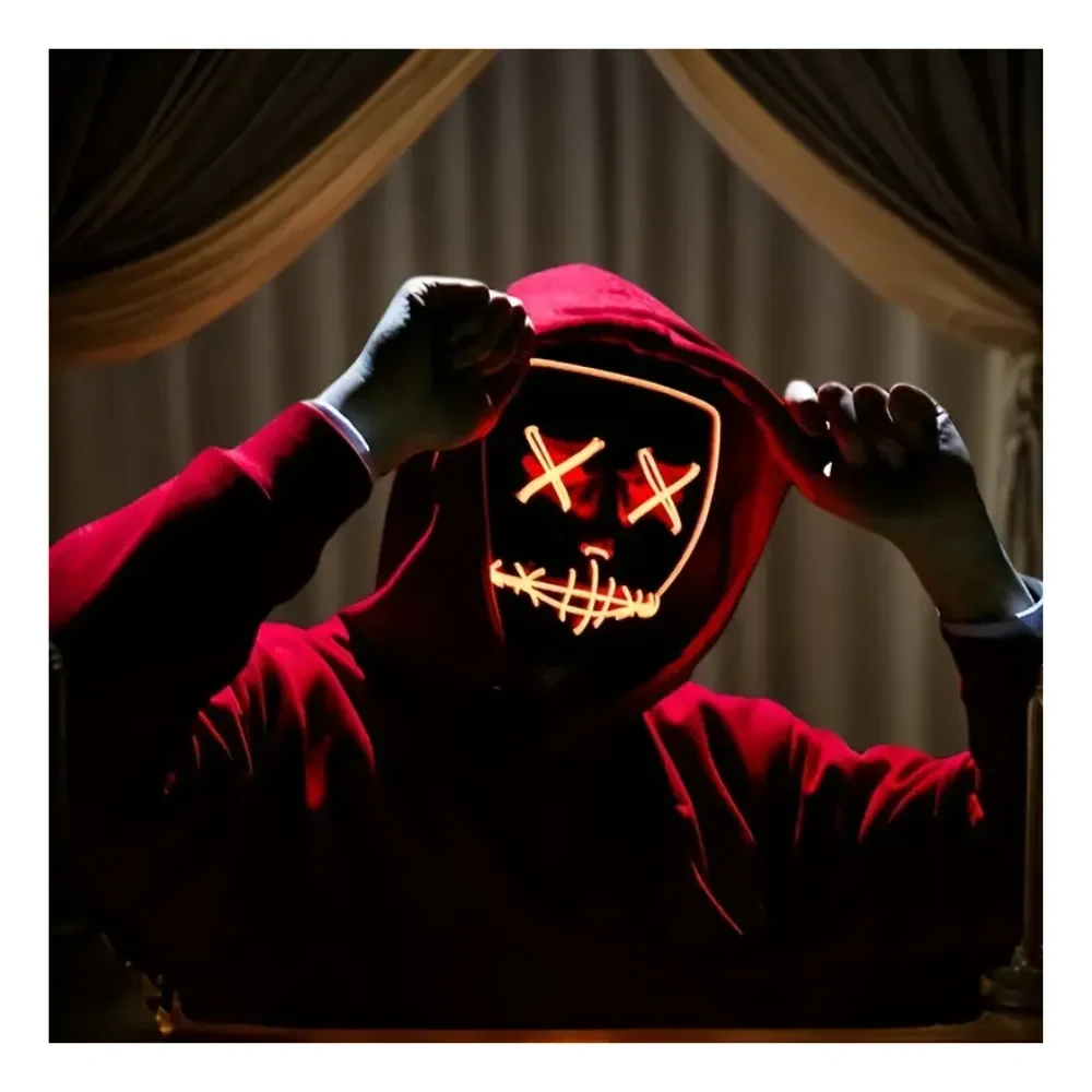 Máscara De La Purga Halloween Terror Led4