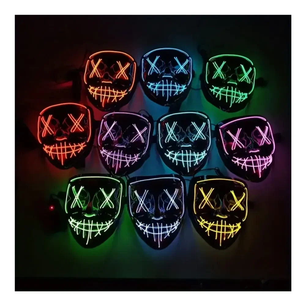 Máscara De La Purga Halloween Terror Led6