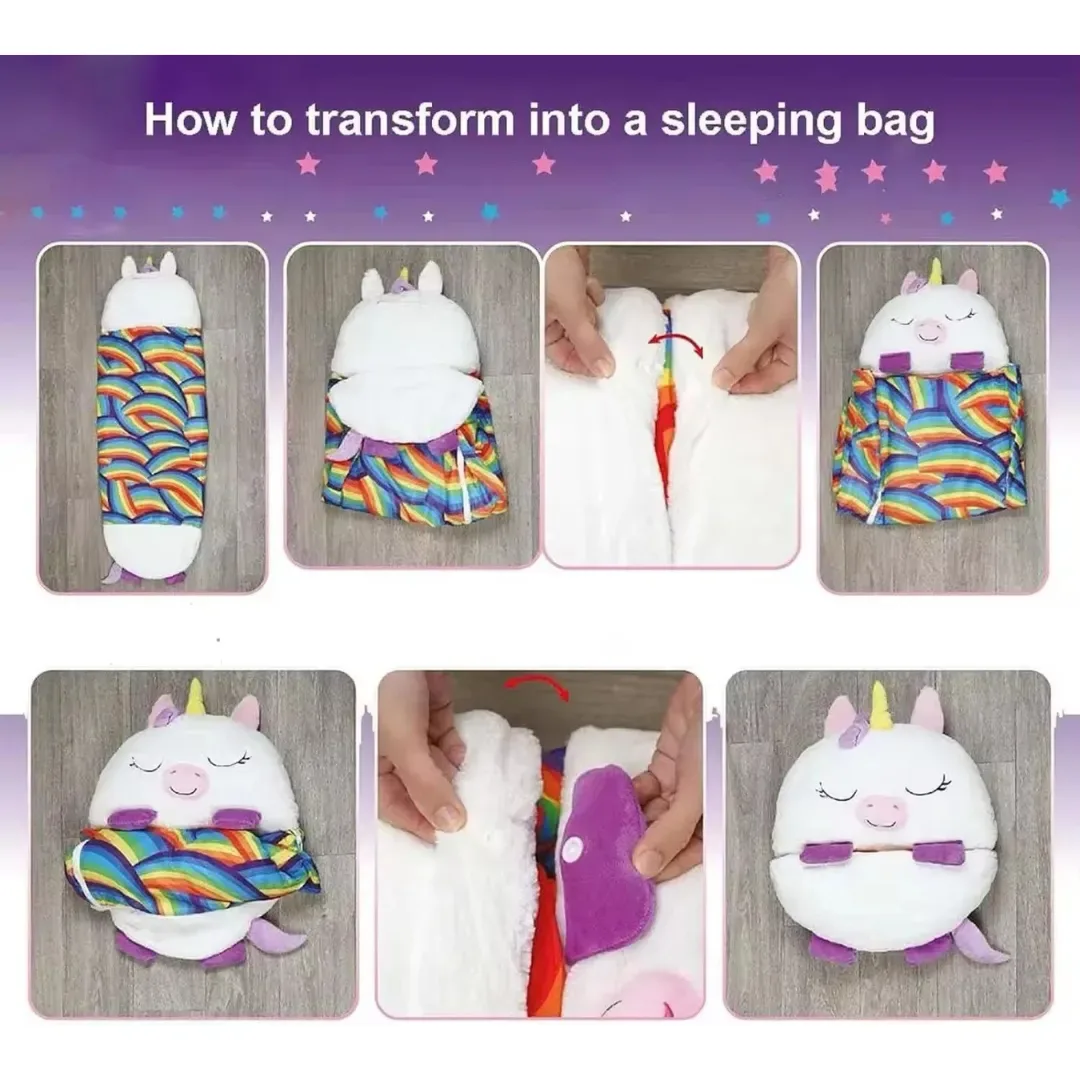 Happy Nappers Bolsa De Dormir Infantil Unicornio Rosa Pastel4