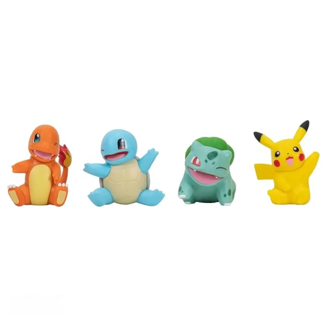 Pokémon Battle Figures Pack x4 Figuras 4 cm Pikachu, Charmander, Bulbasaur y Squirtle3
