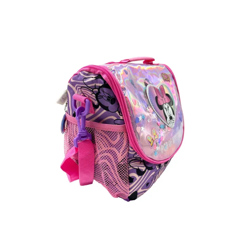 Set Maleta Lonchera Cartuchera Escolar Premium Oficio Minnie Colección F3