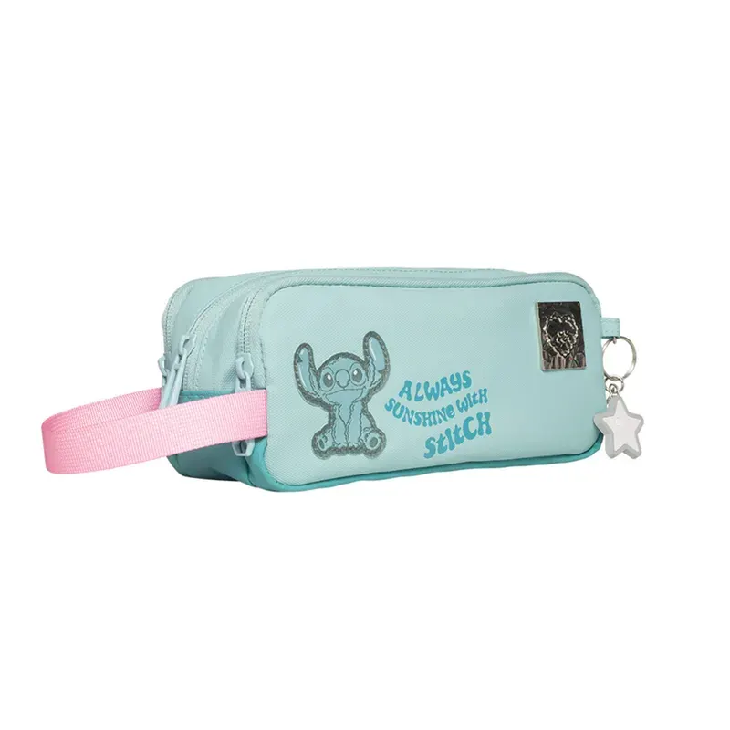 Set de Mochila Lonchera Cartuchera Student Stitch Celeste5