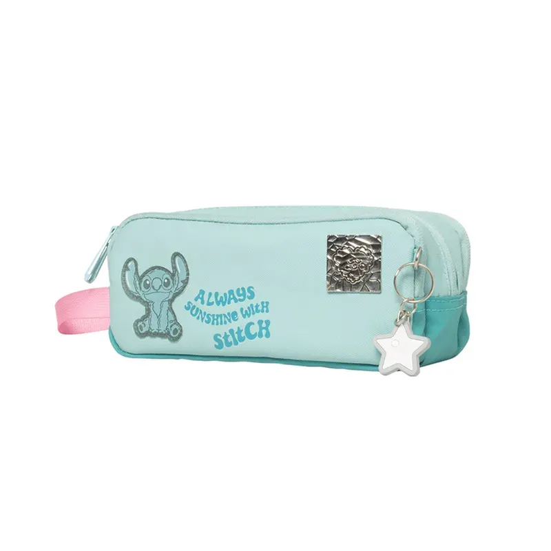 Set de Mochila Lonchera Cartuchera Student Stitch Celeste6
