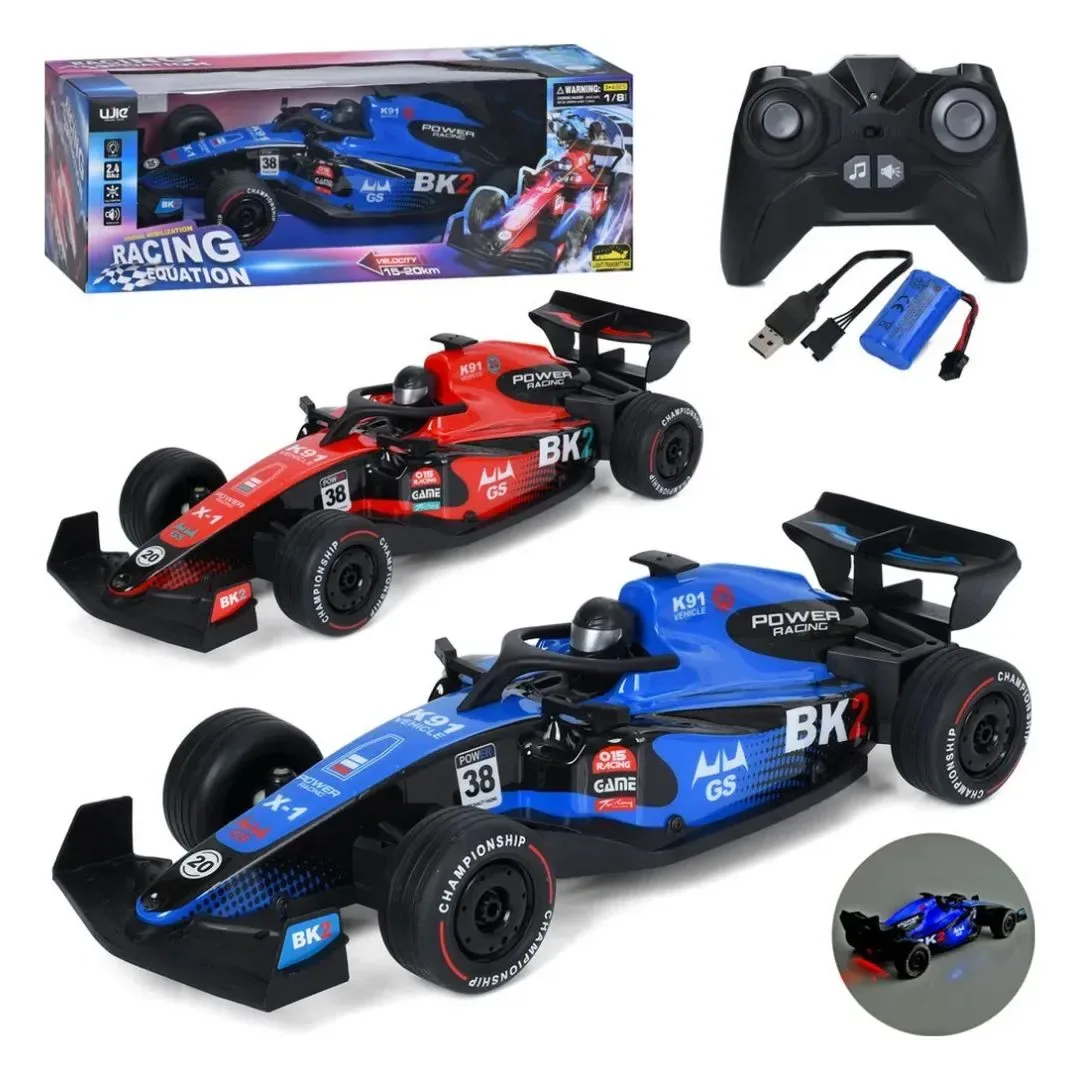 Auto Carreras a Control Remoto Racing Equation 1:8 con Luces y Sonido Surtido1