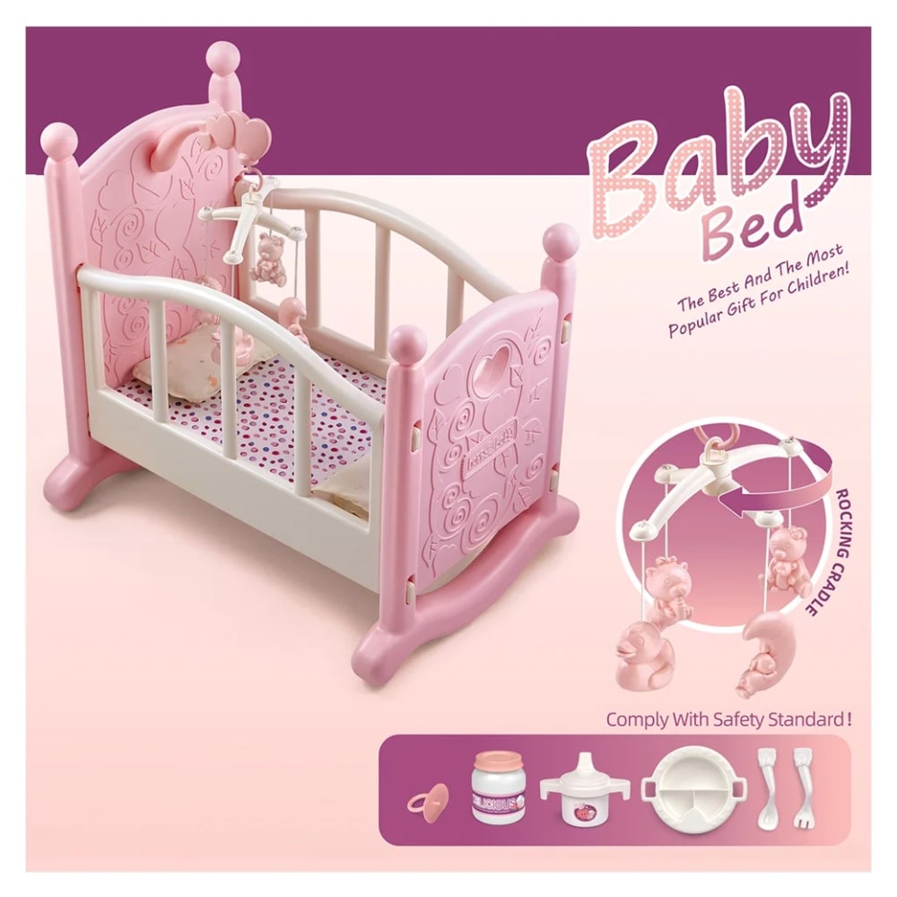 Cuna para muñecas de hasta 40CM con accesorios para bebes.2