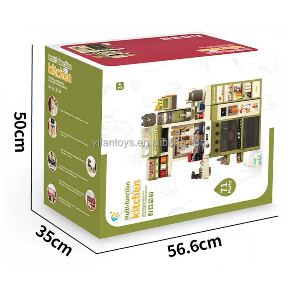 Cocina Multifunción Con HumoDispensador De AguaLuz Y Sonido De 122Cm2