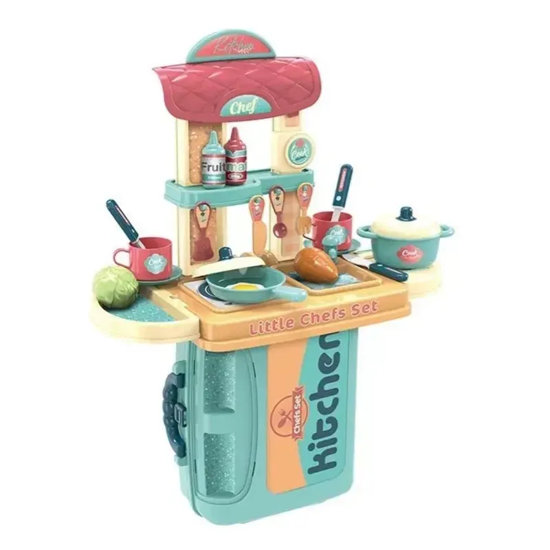 Set De Cocina de Juguete Maletin Portatil 3 en 12