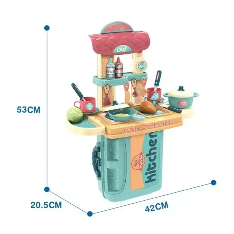 Set De Cocina de Juguete Maletin Portatil 3 en 14