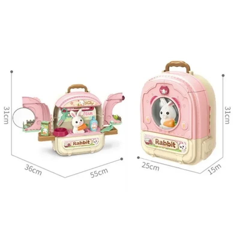 Set de Mascota Conejo 3 en 1 Dos caras3