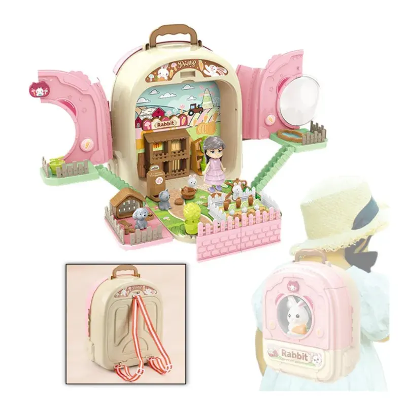 Set de Mascota Conejo 3 en 1 Dos caras4