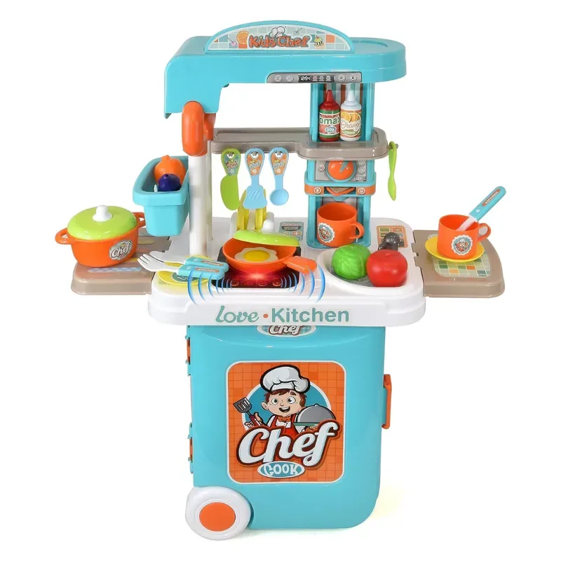 Set de Cocina de Juguete con Luz y Sonido 3 en 12