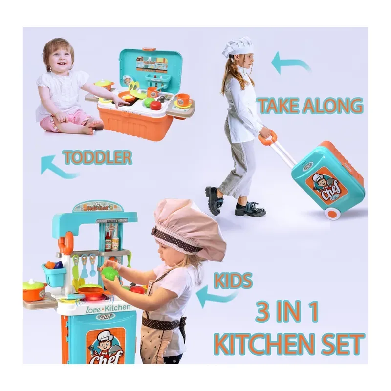 Set de Cocina de Juguete con Luz y Sonido 3 en 13