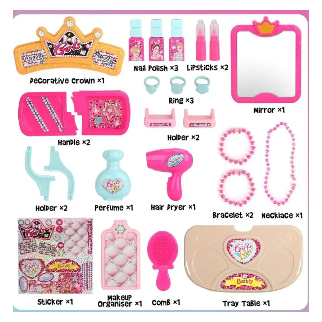 Set De Belleza Little Queen 2 En 1 Con Luz Y Sonidos4