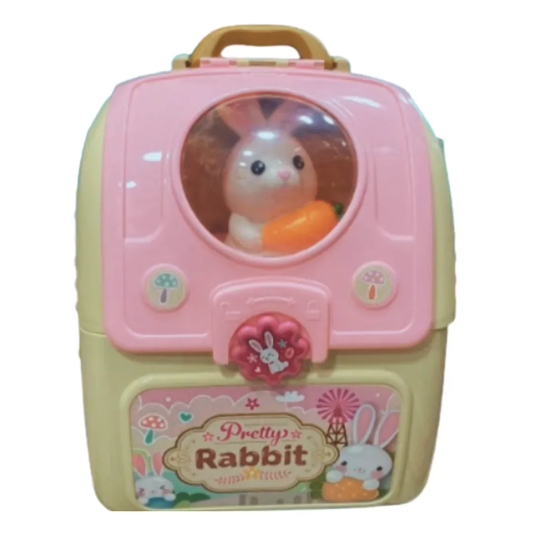 Set De Adorable Conejo En Mochila 2 En 12