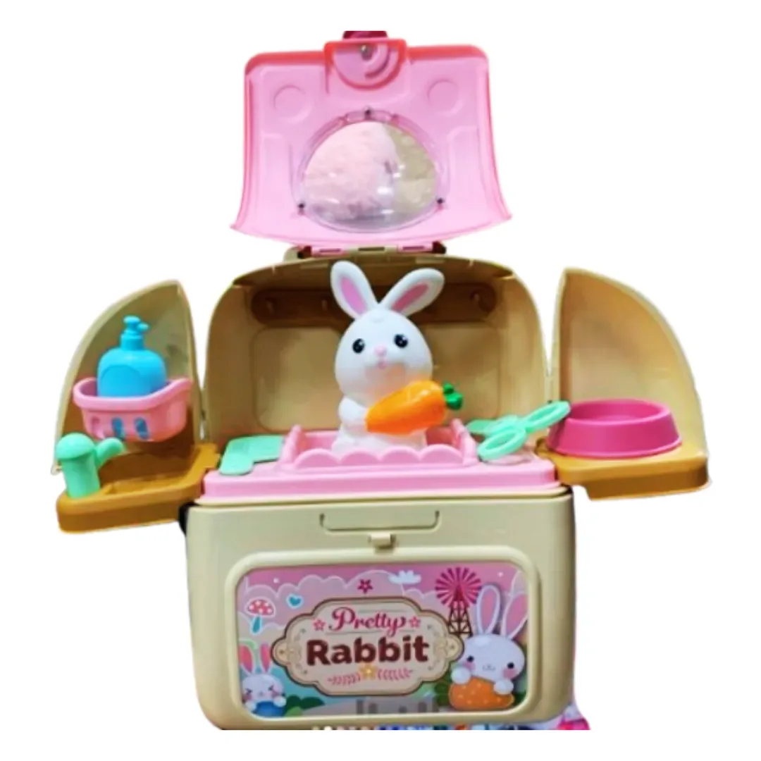 Set De Adorable Conejo En Mochila 2 En 13