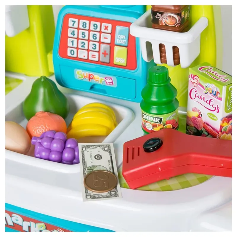 Set De Juguete Supermercado Real Con Caja Registradora3