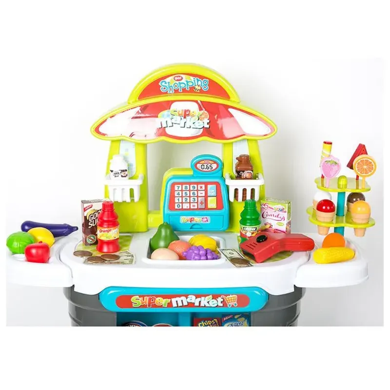 Set De Juguete Supermercado Real Con Caja Registradora4