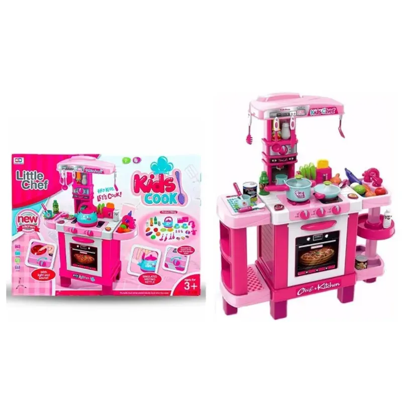 Set De Cocina Little Magic Chef Rosado4