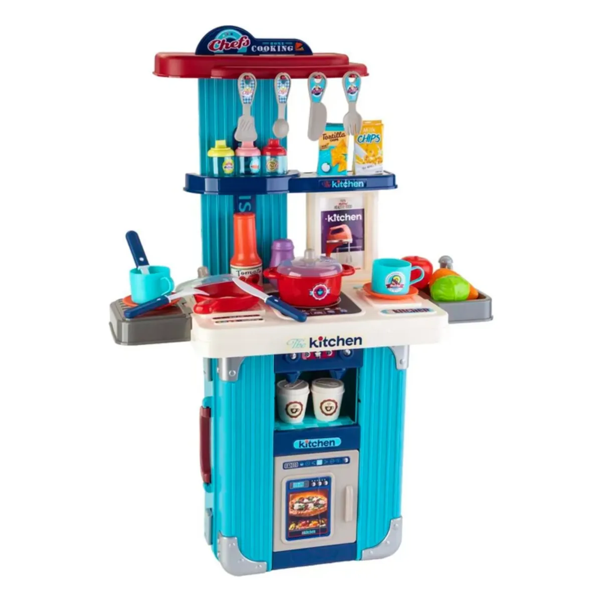 Set de Cocina en Maleta con Ruedas 2 en 13