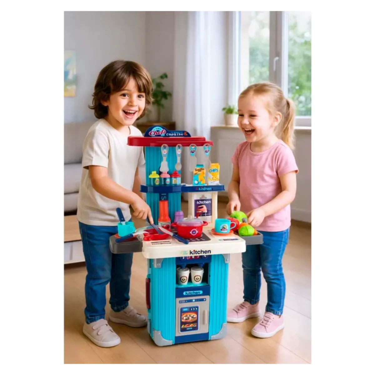 Set de Cocina en Maleta con Ruedas 2 en 14