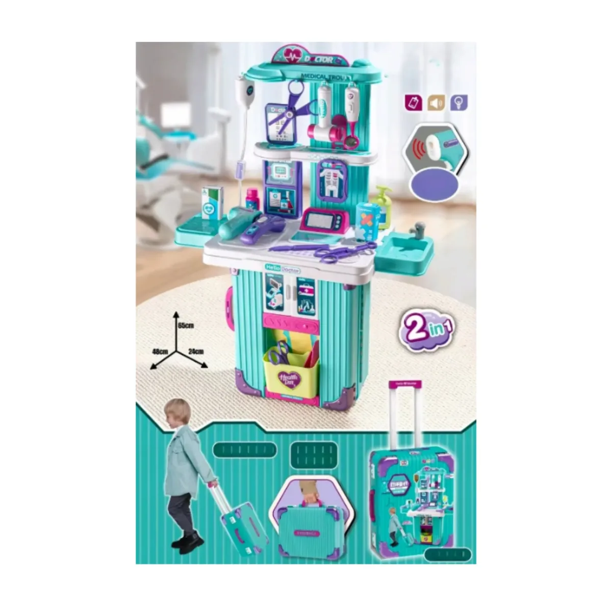 Set de Doctor en Maleta con Ruedas3