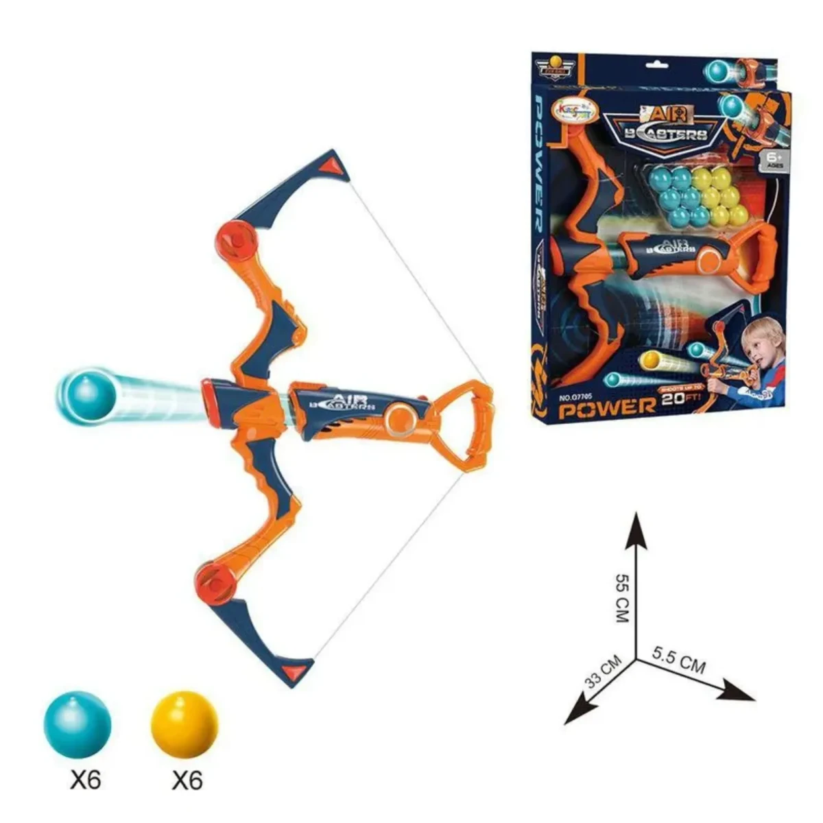 Set de Tiro Arco Air Blaster con 12 Pelotas2
