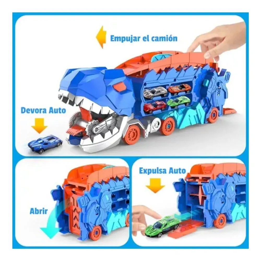 Camión Dinosaurio Pista Transformable 3 En 12